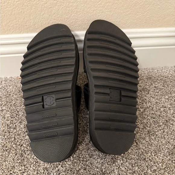 Dr. Martens Black Leather Myles Platform Sandals - Doc Martens - Picture 4 of 6